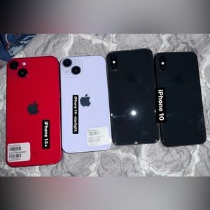 iPhone14 + ( Red ) iPhone 14 ( starlight ) 2 iPhone 10 ( black )